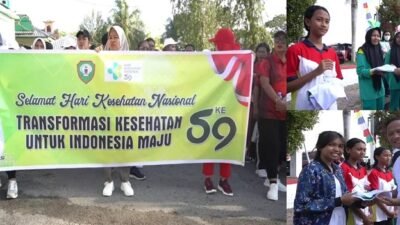 Peringatan HKN 2023, PPNI Maluku Tenggara Gelar Jalan Santai dan Aksi Minum TTD