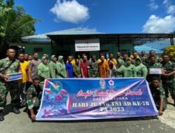 Peringati Hari Juang TNI-AD, Kodim 1805/Raja Ampat Gelar Kegiatan Bakti Sosial Donor Darah