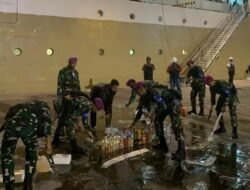 Prajurit Salawaku Yonmarhanlan IX Gagalkan Penyeludupan Miras Di Pelabuhan Yos Soedarso Ambon