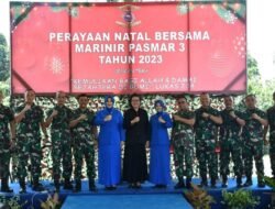 Komandan Pasmar 3 Rayakan Natal Bersama Keluarga Besar Pasmar 3