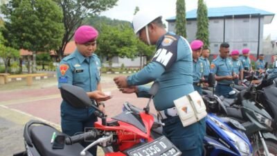 Yonmarhanlan X Jayapura Razia Kendaraan Bermotor Anggotanya