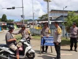 Hari Pertama Operasi Mansinam, Satlantas Polres Raja Ampat Sosialisasi dan Tegur Pelanggaran Lalu Lintas