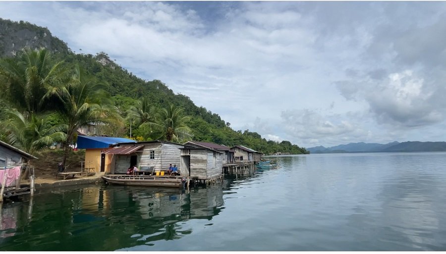 Ket: Deretan Pemukiman Warga Kampung Beo, Distrik Tiplol Mayalibit-Kabupaten Raja Ampat/Petrus Rabu