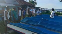 KET: Sejumlah perahu fiber bantuan Anggota DPR PBD, Syahrulah Salaten kepada sejumlah warga di Pulau Misool-Raja Ampat/dok.R4News