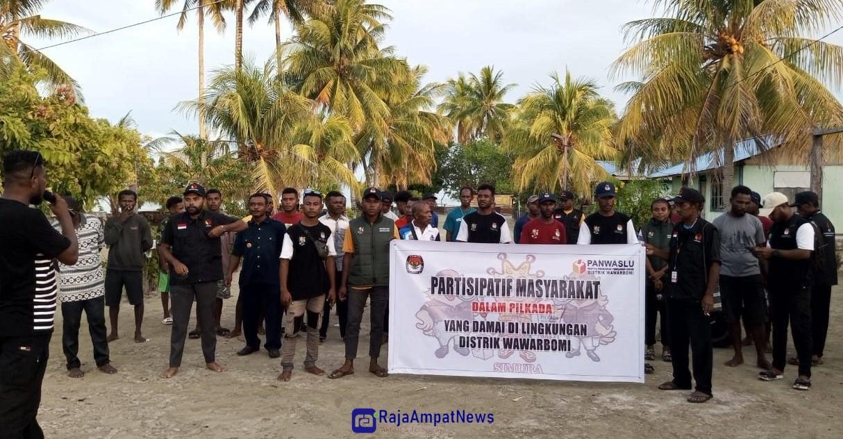 KET: Jelang Pilkada, PPD dan Panwas Distrik Wawarboni Sosialisasikan Pemilihan Jurdil/R4News