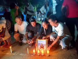 Aksi Bakar Lilin untuk Kesia Irena Yola Lestaluhu, Korban Pembunuhan Oknum TNI AL di Sorong