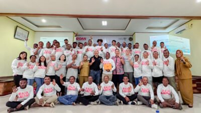 Ket: Peserta pelatihan Pelatihan “Diving Safety 1000 Initiatives” yang dilaksanakan oleh Kemenpar di Raja Ampat, Senin, (4/8/2025)