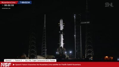 Peluncuran Satelit Nusantara Lima. Foto: Tangkapan Layar Youtube Kemkomdigi