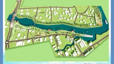 Dena penataan pinggiran kali Waisai-Raja Ampat