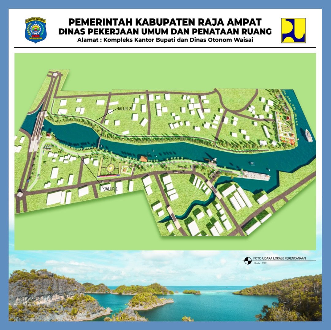 Dena penataan pinggiran kali Waisai-Raja Ampat