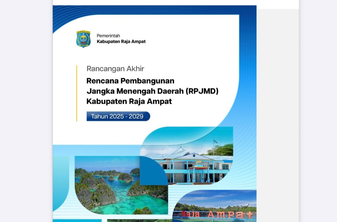 Foto: Screenshoot Dok Rancangan Akhir RPJMD Kabupaten Raja Ampat Tahun 2025–2029/Sumber Dok.Bappeda Raja Ampat