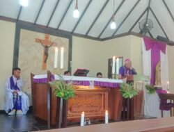 Pimpin Misa di Waisai, Uskup Hilarion: Tidak Ada Kemuliaan Tanpa Perjuangan dan Salib