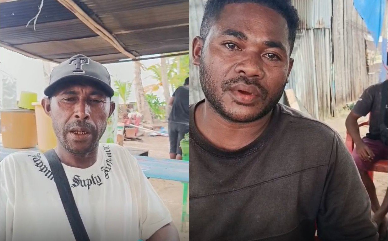 Warga Kampung Boni dan Warkori Bantah ada utang di pekerjaan dermaga kampung Boni/Foto: Dok. Pribadi