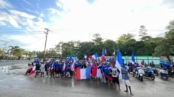 Sambut Duel Prancis Kontra Senegal, Fans France Raja Ampat Gelar Konvoi Keliling Waisai