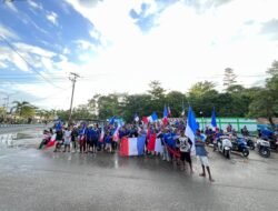 Sambut Duel Prancis Kontra Senegal, Fans France Raja Ampat Gelar Konvoi Keliling Waisai