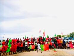 Semangat Portugal Menggema di Raja Ampat, Ratusan Para Fans Konvoi Meriah Keliling Kota Waisai