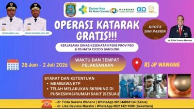 Kabar Baik untuk Warga Sorong, Operasi Katarak Gratis Siap Layani 300 Pasien di RSUD JP Wanane