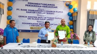 Langkah Baru Digitalisasi Gereja, Bank Papua dan Klasis GKI Raja Ampat Teken Kerja Sama Virtual Account