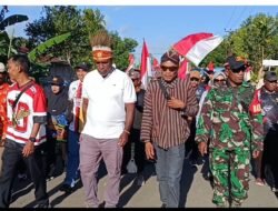 Bangkit dan Produktif, Distrik Salawati Tengah Awali Peringatan HUT RI dengan Parade Merah Putih
